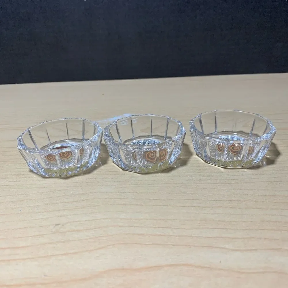 German Crystal Votive Holders Set of 3‎
